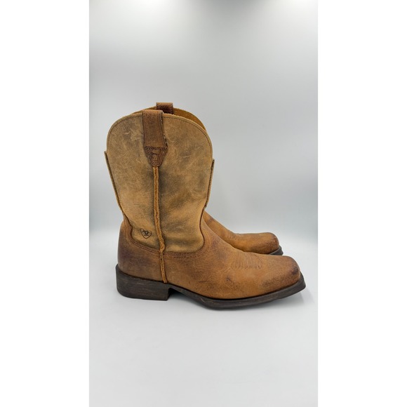 Ariat Other - Ariat Rambler Western Boots Mens 9.5 EE Brown Distressed Square Toe